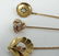 (4) Early 1900's 18K YG & Diamond Stick Pins - 4
