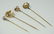 (4) Early 1900's 18K YG & Diamond Stick Pins - 5