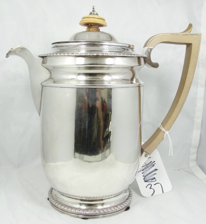 1815 English George III Sterl. Silver Coffee Pot (1 of 9)