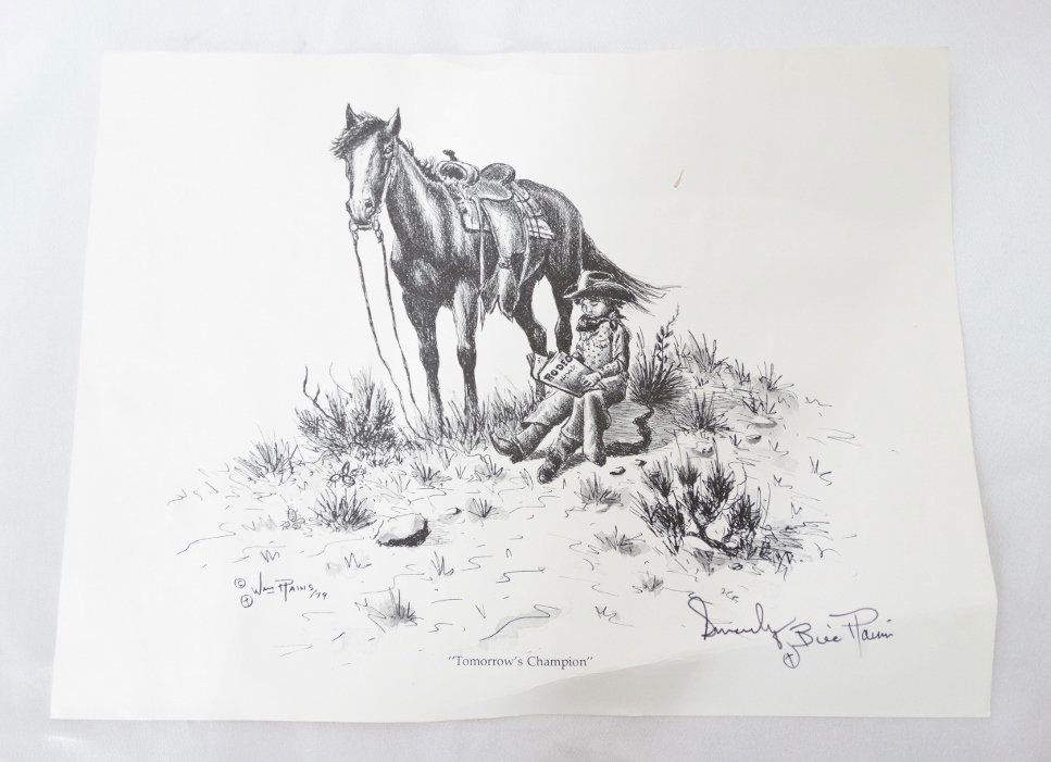 Waylon Jennings Print Signed by Artist W/COA (1 of 4)