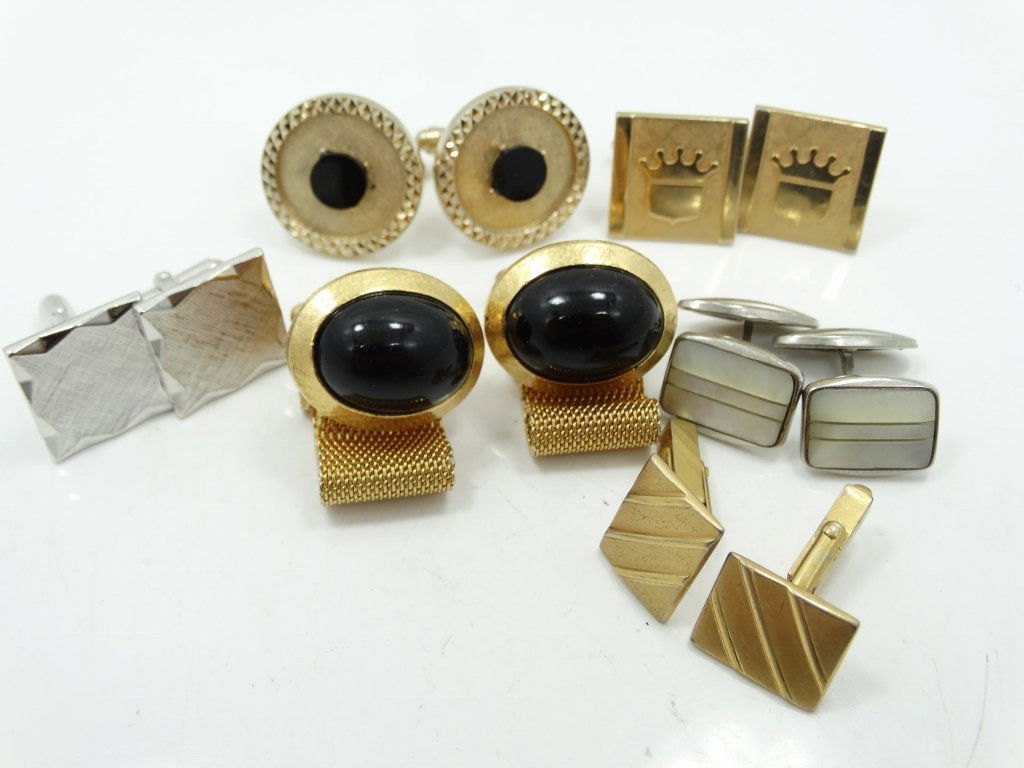 Lot of (6) Pairs of Vintage Cufflinks (1 of 2)