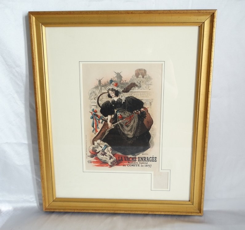 RARE 1899 "La Vache Enragee" Original Lithograph (1 of 8)