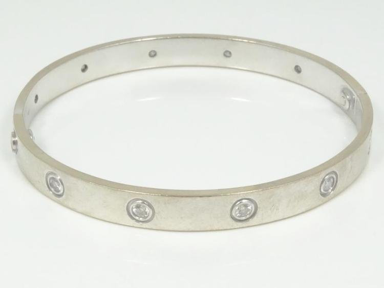 Cartier Style 18K White Gold/1.00CTW Diam. Bangle (1 of 4)