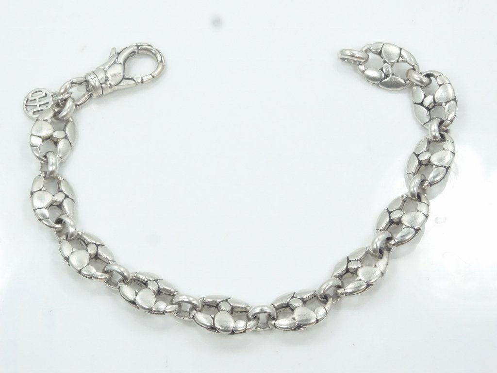 John Hardy Kali Pebbled Sterling Silver Link Bracelet (1 of 3)