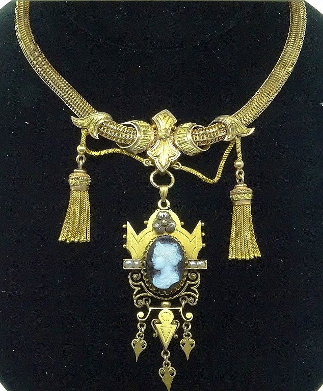 Victorian 18K & 14K Yellow & Rose Gold Necklace (1 of 10)