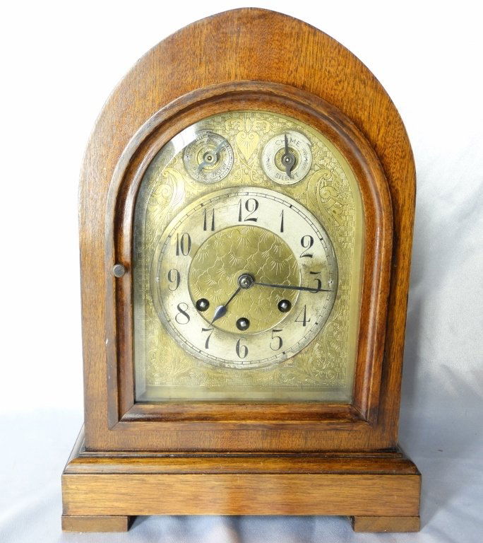 Antique Gustav Becker Mahogony & Bronze Clock (1 of 7)