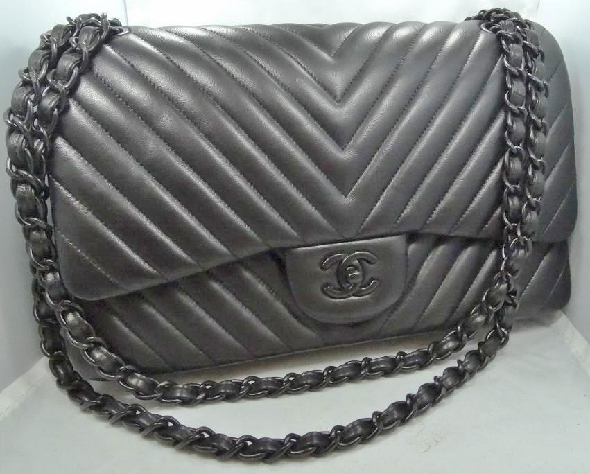 Chanel Double Flap Black Quilted Lamb Bag (1 of 5)