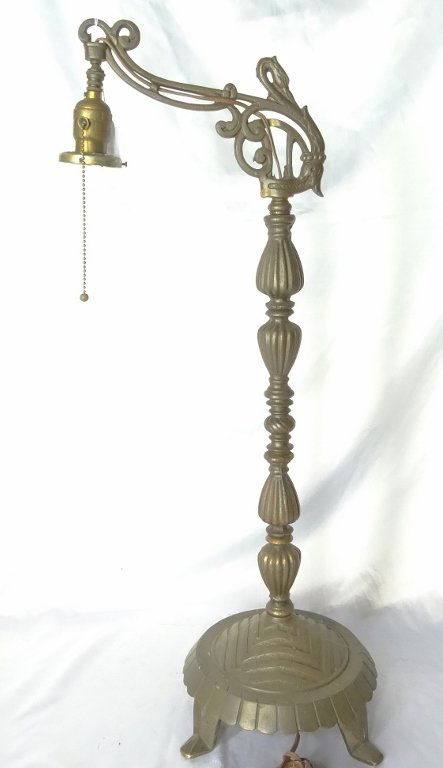 Antique French 30" Bronze Table Lamp (1 of 3)