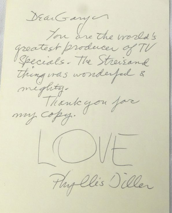 Phyllis Diller Hand Written Thank You Note (1 of 3)