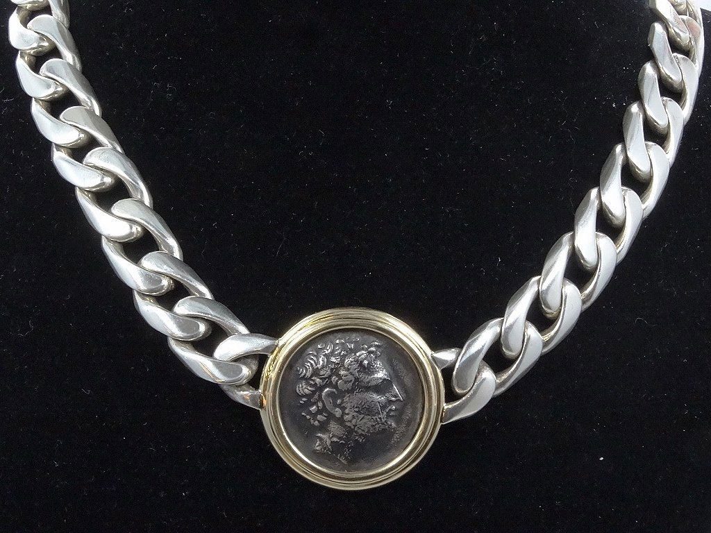 14K/925 13mm 18" Chain W/Roman Coin (1 of 5)