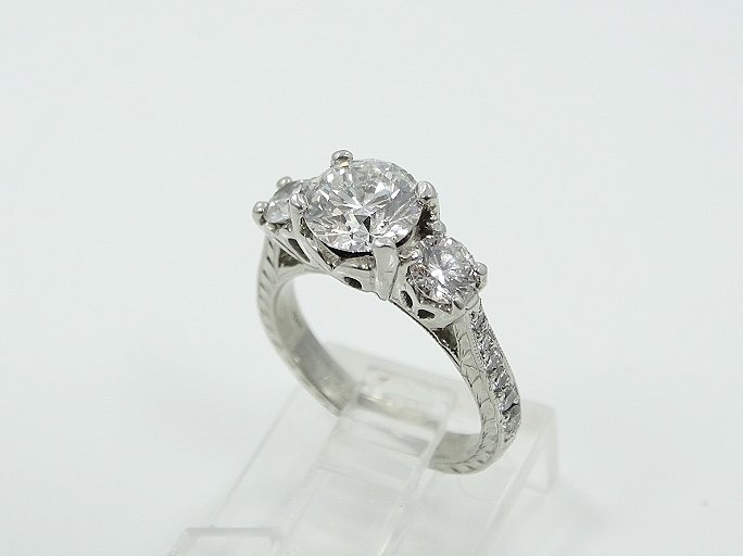 Michael Beaudry Plat. 1.60ctw Diamond Ring (1 of 9)