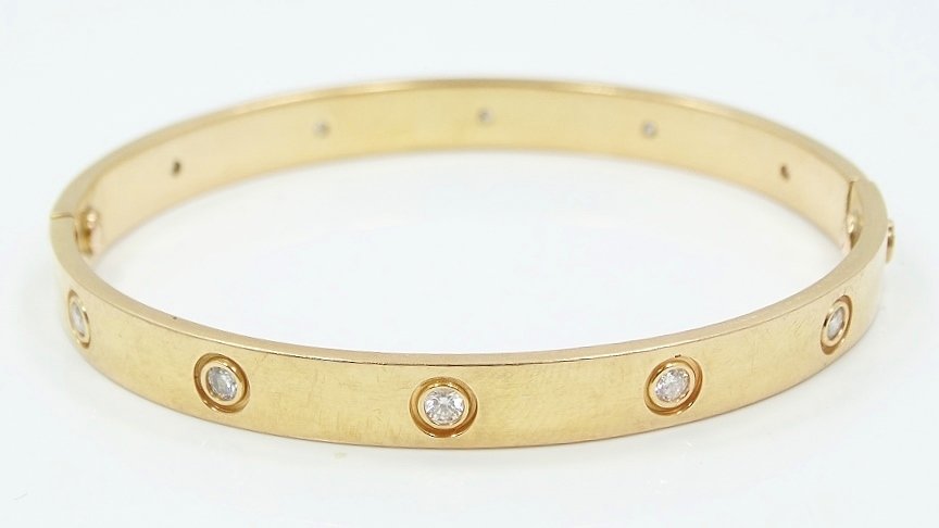 Cartier Style 18K & 1ctw Diamond Bracelet (1 of 5)