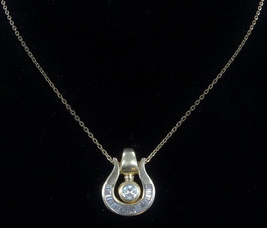 1ctw VS Diamond & 18K Dual Pendant Necklace (1 of 7)