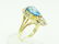 2.50ct Blue Topaz & 14K Ring W/Diamond Accents - 3