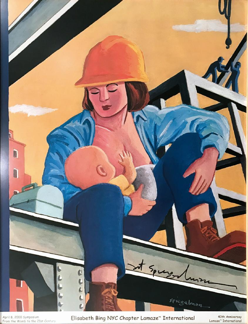 Art Spiegelman: Elisabeth Bing NYC Chapter: Art Spiegelman: Elisabeth Bing NYC Chapter IT Affisso tratto dalla copertina del New Yorker dell’11 Maggio 1998 firmato in originale da Spiegelman. In cornice cm. 47,5x63. Eccellente stato. ENG Post