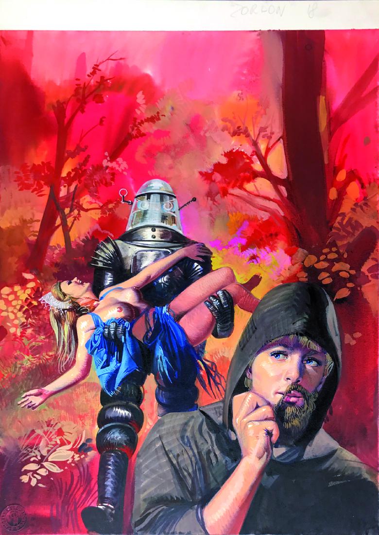 ALESSANDRO BIFFIGNANDI - Zordon: Originale di copertina per il n. 18, Edifumetto 1975. Tempera su cartone, cm 25,5x37. Eccellente stato.