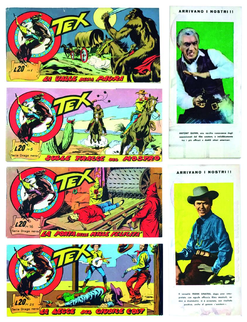 Serie Drago Nero: 25a 1960, completa da 1 a 25. Al retrocopertina ritratti dei divi del cinema Western da Stuart Granger a Rock Hudson, John Wayne, Paul Newman. Edicola. ENG