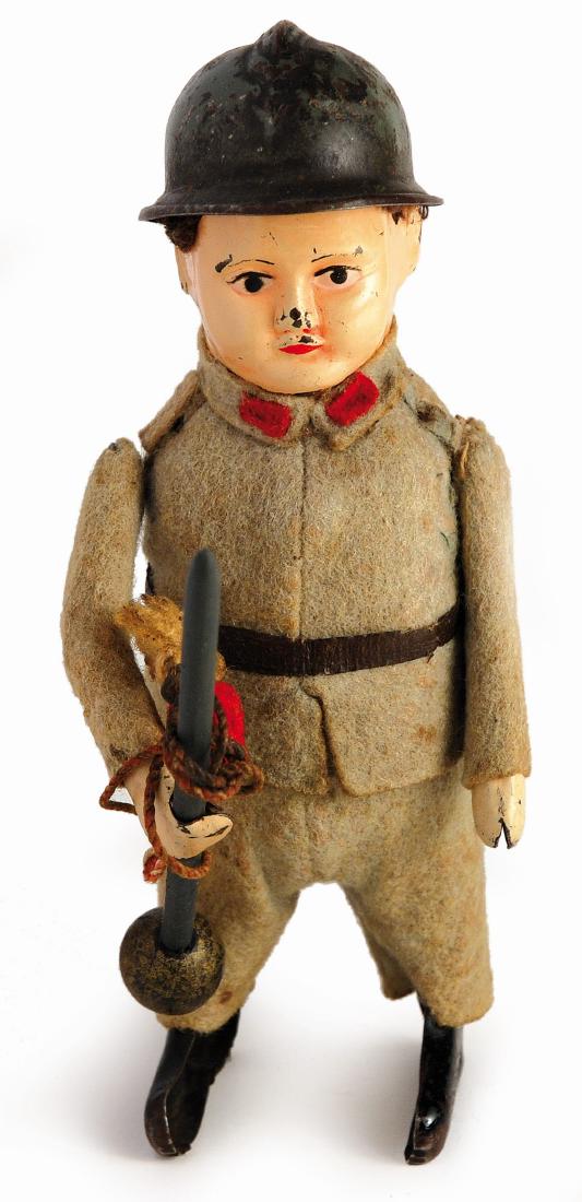 Schuco - Tambourmajor Fascista: 991/9 (993/9) Anteguerra, cm 5x13, stoffa in ottimo stato, leggera abrasione al naso. Funzionante. ENG Pre-war, plush in very good condition, working.