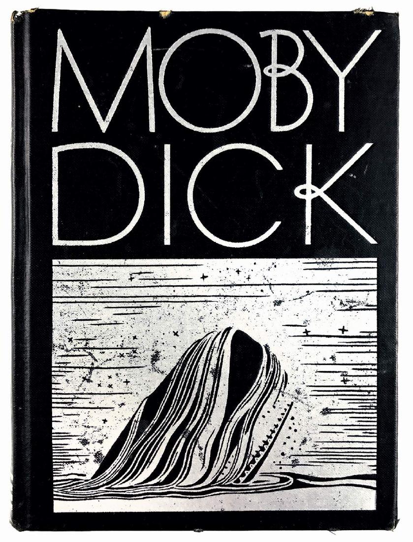 ROCKWELL KENT - Herman Melville - Moby Dick: Random House, New York, 1930. Cm 19x14. Occhietto, frontespizio, dedica, pp. VII-XXXI di indici e note, pp. 822, epilogo, numerose illustrazioni n.t., anche a piena pagina, testatine e finalini illust