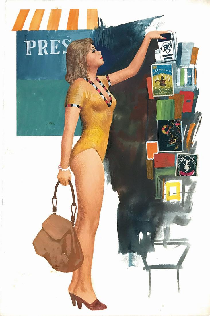 CARLO JACONO (1929-2000) - Press: Tempera e collage su cartone. Cm 25.5x16.5. N.d. ma primi anni '70. Ottimo stato. ENG Tempera and collage con cardboard. Not date but early 70s. Very good condition.