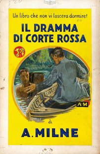 E. A. ABBEY - Il Dramma di Corte Rossa: EDWIN AUSTIN ABBEY - Il Dramma di Corte Rossa. Originale di copertina per il romanzo giallo di A. A. Milne (The Red House Mystery), pubblicato nella collana â€œI Libri Gialli Mondadori”, 193