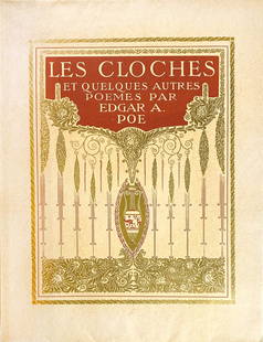 E. DULAC - Les Cloches: EDMUND DULAC - Les Cloches et Quelques Autres Poemes Par E. A. Poe. Piazza, Paris 1914. Tiratura liÂ­mitata a 400 esemplari su Giappone. Brossura figurata con ori cm 30,5x23,5. Pp. 98 con 18 tavole