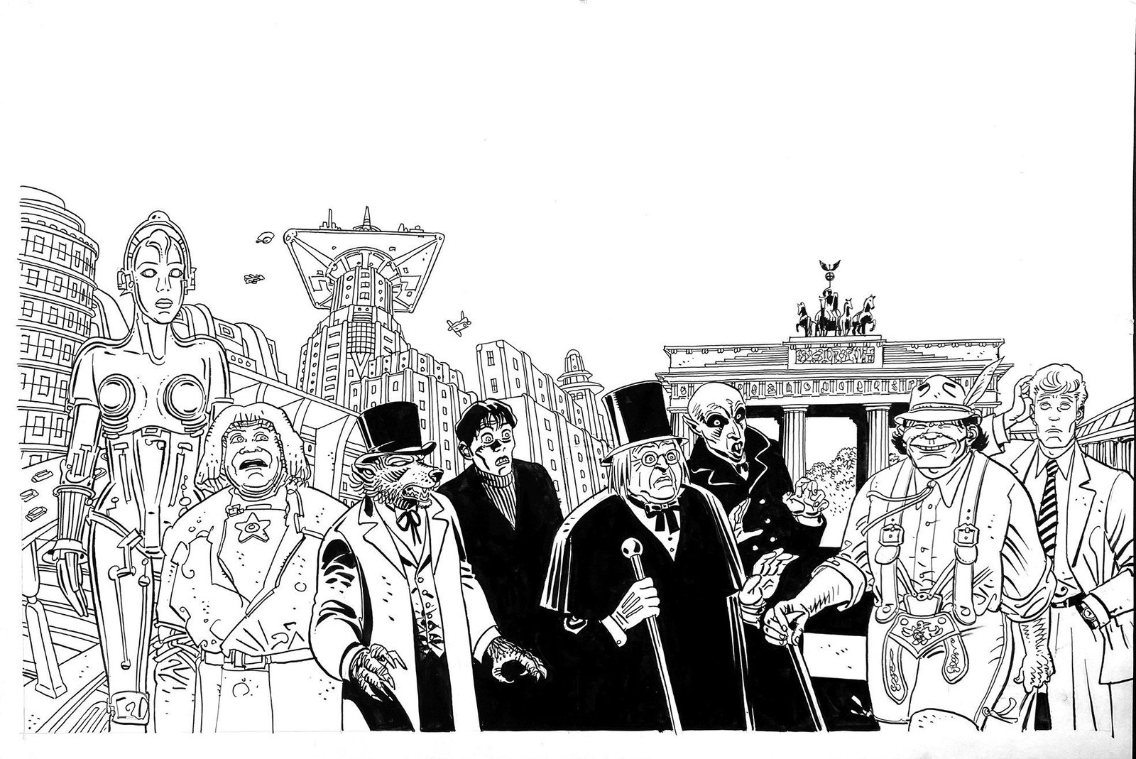 ALESSANDRINI - Martin Mystere: Almanacco: GIANCARLO ALESSANDRINI - Martin MystÃ¨re: Almanacco del Mistero 2004. Illustrazione originale di coperÂ­tina, matita e china su cartonÂ­cino, cm 33x48. Ottimo stato. ENG Original cover illustrat