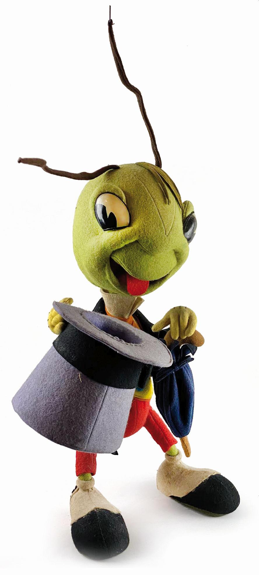 WALT DISNEY - Grillo Parlante: Pupazzo in panno Lenci, primi anni '50. Altezza cm 50. Ottimo stato. ENG Lenci's cloth doll, early 1950s. Height cm 50. Very good condition.