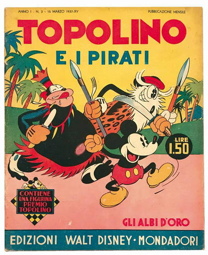 Topolino e i Pirati (0101) on Dec 17, 2022 Little Nemo Auction House