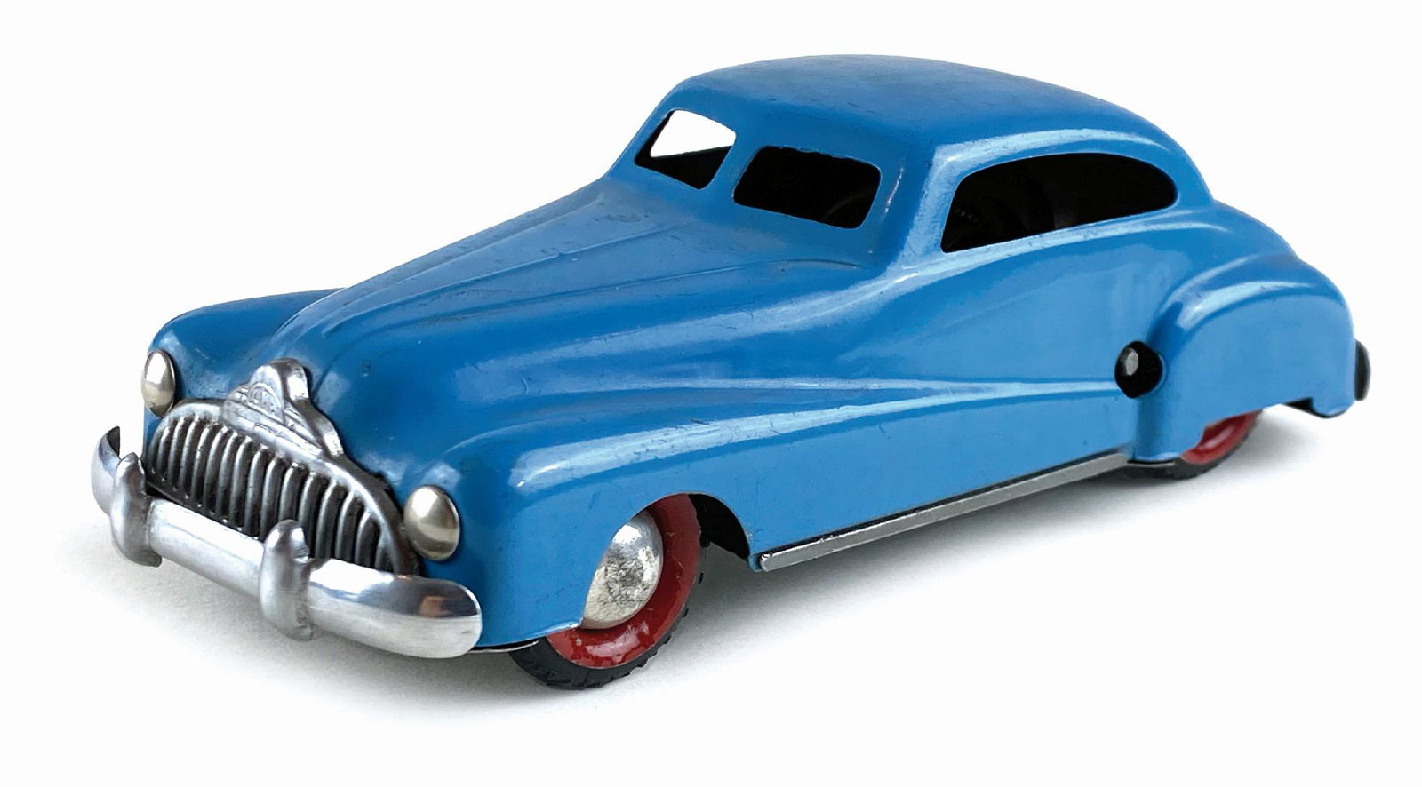 Auto Coupe' Amer Lima: Ditta Lima, Italia, primi anni '50. Latta serigrafata. Cm 15,5x6x5. Meccanismo a molla funzionante. Ottimo stato. ENG Ditta Lima, Italy, early 1950s. Lithographed tin model. Cm 15.5x6x5. Functioning c