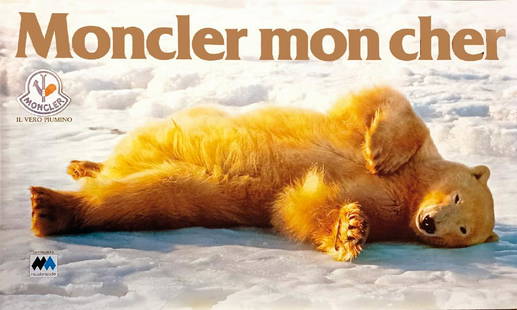 ARMANDO TESTA - Moncler Mon Cher: Affisso originale, 1987. Impresso da Arti Grafiche Pirovano - Milano. Cm 70x120. QUALITA': A. ENG Original poster, 1987. Cm 70x120. QUALITY: A.