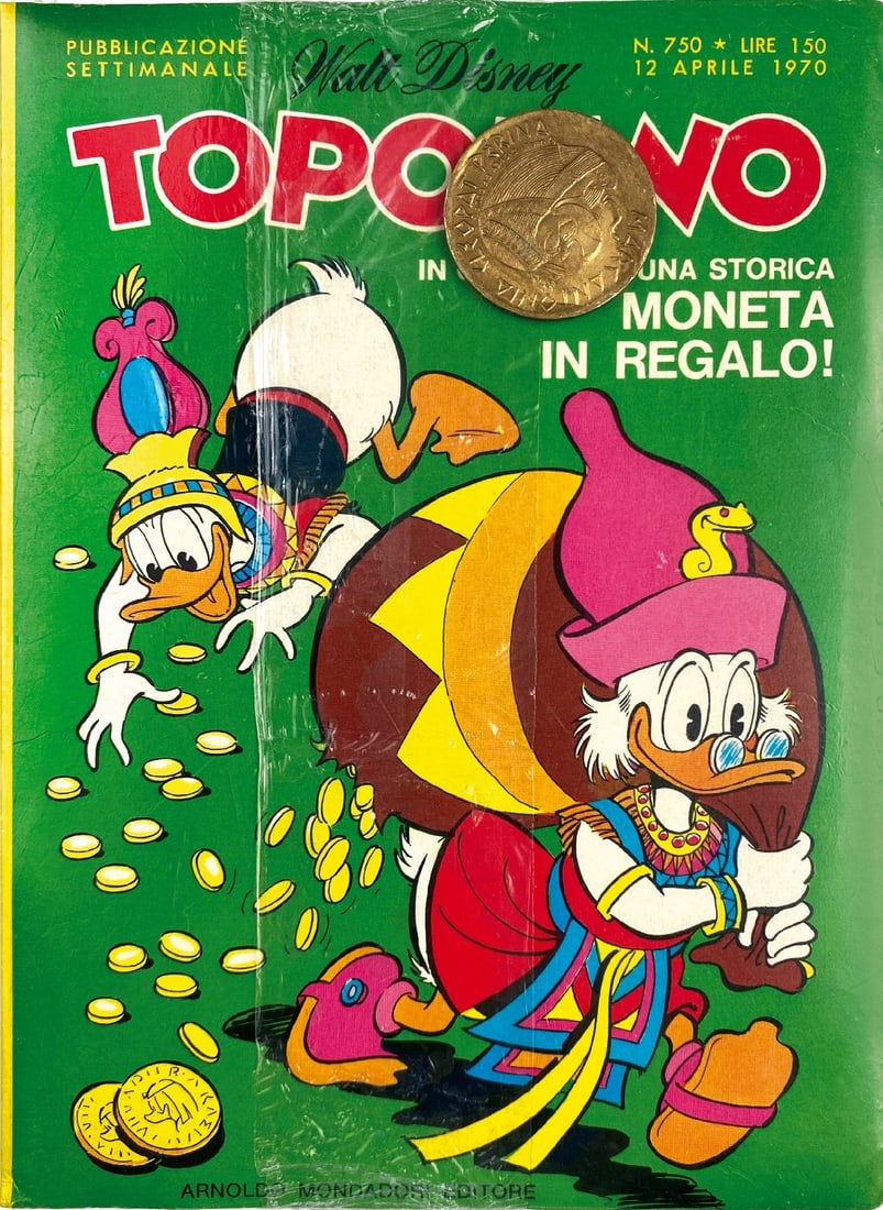 Topolino Libretto n. 750 con Moneta (1 of 1)
