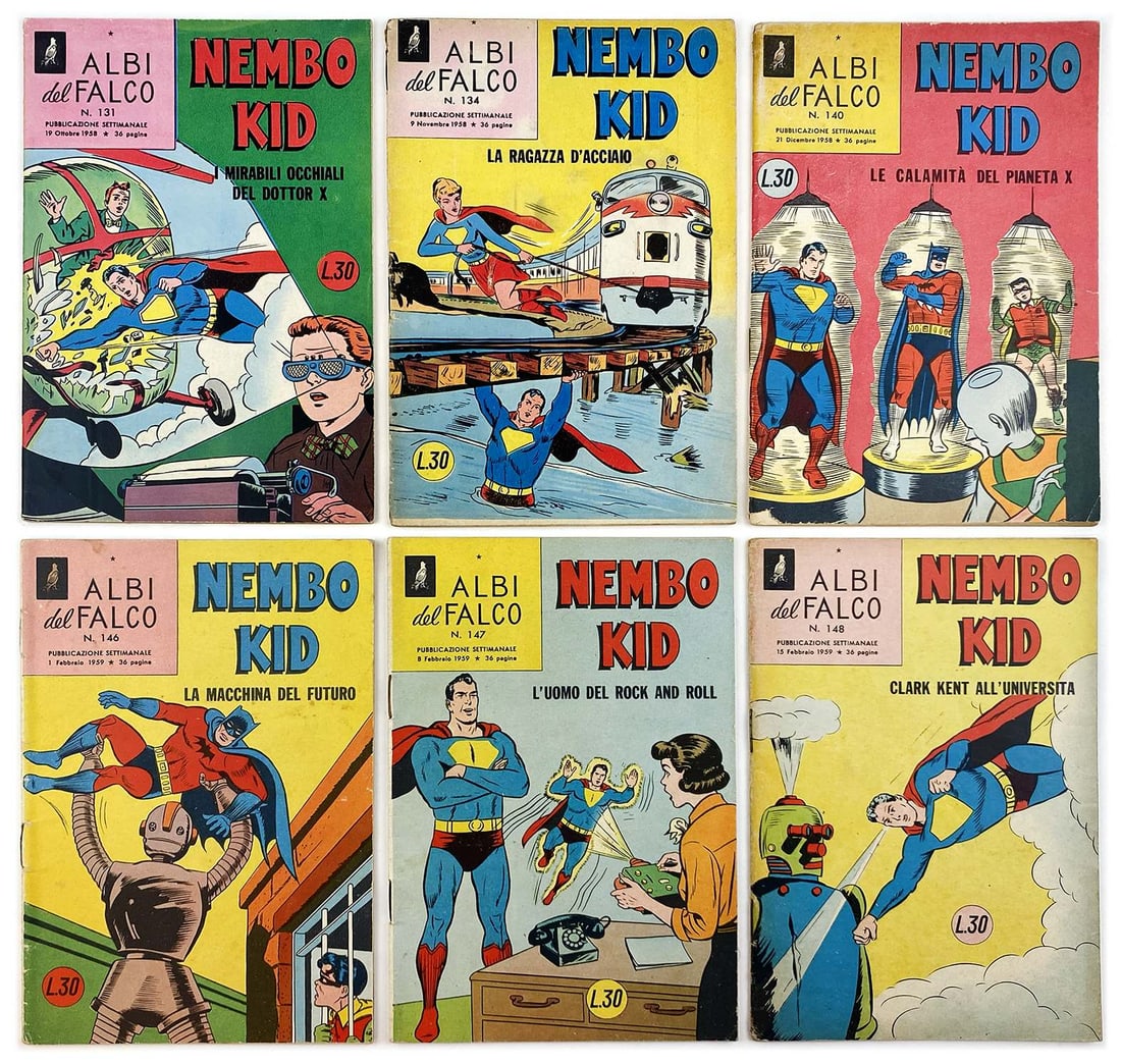 Albi Del Falco Nembo Kid Nn. 131/150: Mondadori, 1958-1959. Spillati, cm 19x12,5. Sequenza completa dei nn. da 131 a 150. Conservazione mista, buoni/ottimi/nuovi.