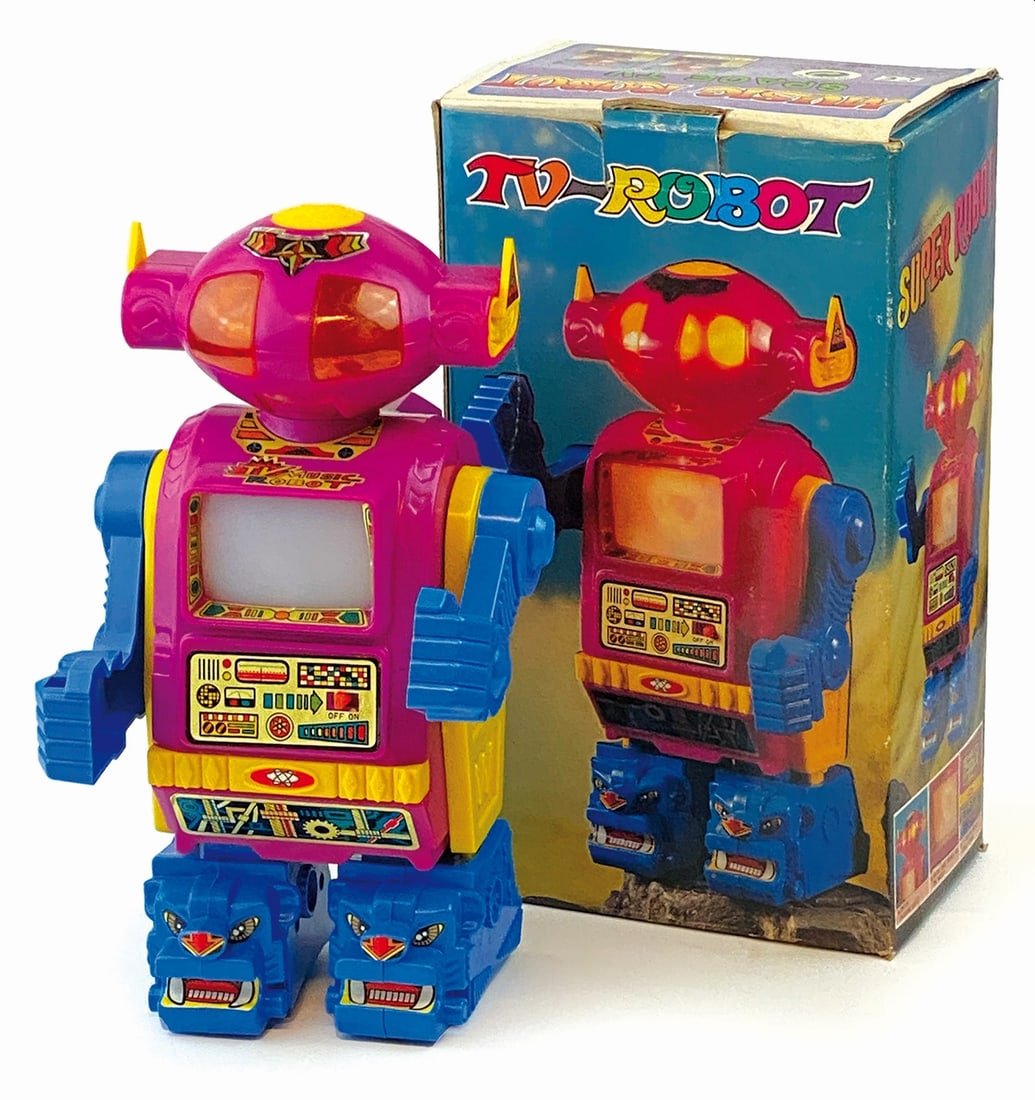 TV-ROBOT PINK E YELLOW VERSION ORIGINAL BOXES (1 of 2)