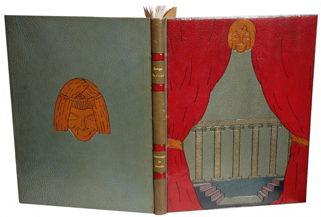 George Barbier Personnages de Comédie: ENG Limited edition to 150 copies (ours n.150). With ex-libris. Illustrated half-title with colour woodengraved design by Barbier, title with colour wood-engraved Harlequin vignette, 12 full- and 2 ha