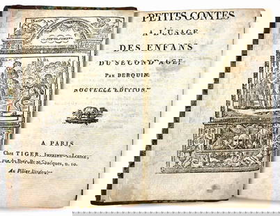 Petits Contes a l’usage des Enfants du second age: Petits Contes a l’usage des Enfants du second age. Par Berquin. Collection de L'Ami des Enfants, Nouvelle edition, Paris, chez Tiger, non datato ma fine '700. Cm 14x9. Pp. 108. Illustrato con