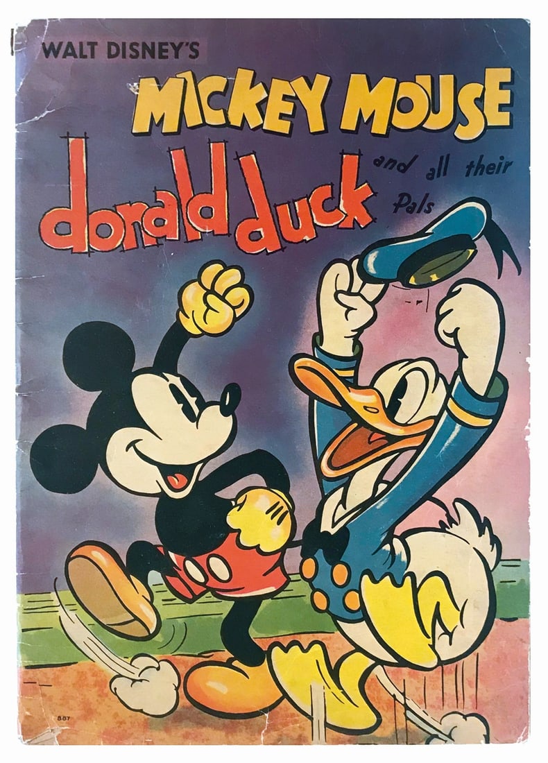 Mickey Mouse And All Their Pals, Clock Cleaners: Mickey Mouse, Donald Duck And All Their Pals, Clock Cleaners. Coppia di volumi Whitman Publishing. Mickey Mouse, Donald Duck And All Their Pals, 1937. Prima edizione. Brossura spillata, cm 37,7x26,9. 