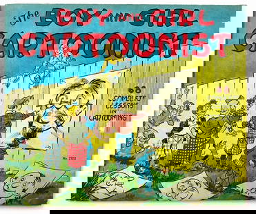 CHAS H. KUHN - The Boy and Girl Cartoonist: The Saalfield Publishing Company, New York, 1936. Spillato, cm 26,5x31,5. Pp. in bianco e nero, non numerate. Ottimo stato.