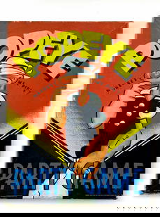 SEGAR - Popeye Party Game: Whitman, 1937. Completo del manifesto gioco, cm 66x37,5. Piccole abrasioni marginali, giocato. Scatola in ottimo stato.