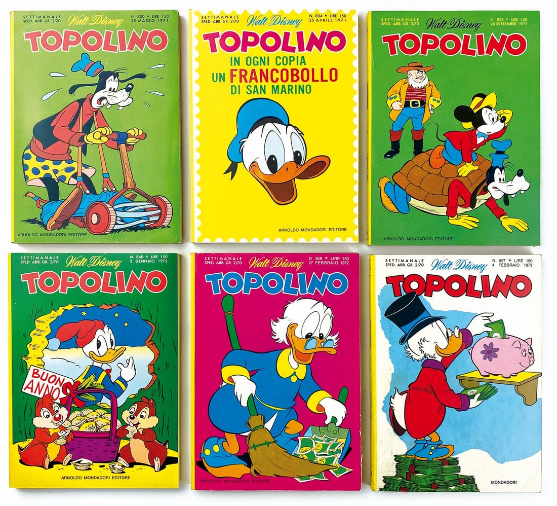 Topolino Libretto n. 800 a 899 con Monete (1 of 2)