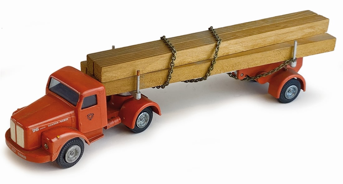 Scania Vabis Trasporto Legname #449: Tekno 1:43. DK, anni '60. Ottimo stato.