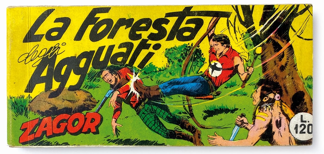 Zagor la Foresta degli Agguati: Raccoltina n. 1. Supplemento alla Collana Lampo. Brossura cm 7,5x15,5. Edicola, minime screpolature al dorso. Rara in questo stato. ENG
