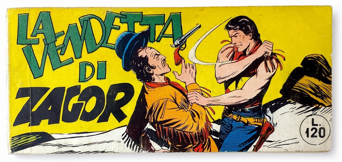 Zagor La Vendetta di Zagor: Raccoltina n. 19. Suppl. alla Collana Lampo. Brossura cm 7,5x15,5. Pubblica in appendice “Giubba rossa”. Nuovissimo, lieve piega copertina posteriore. Cruciverba non giocati. ENG