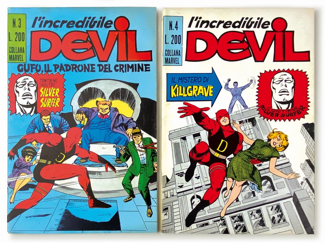 Devil: Gufo il Padrone del Crimine: L'Incredibile Devil: Gufo il Padrone del Crimine. Corno, 1970. Prima serie nn. 3 e 4. Spillato cm 26x17. Edicola. ENG