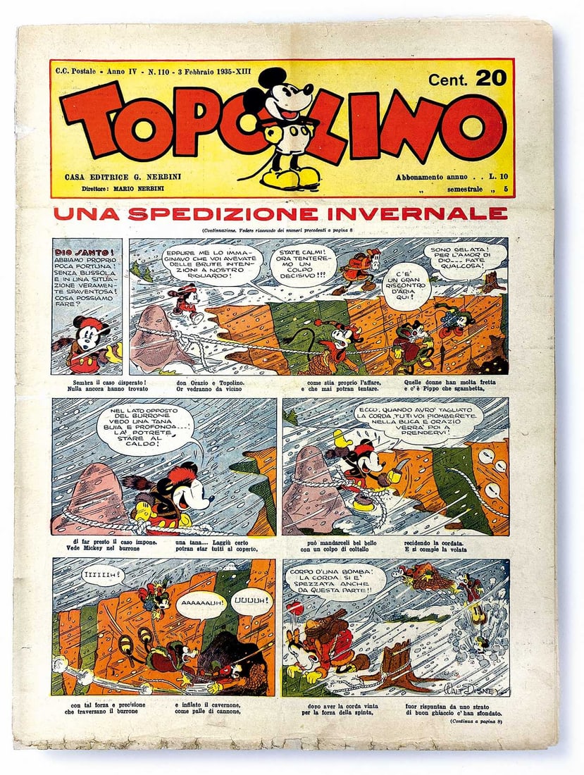 Topolino Giornale n. 110: Ottimo stato, copertine staccate. ENG