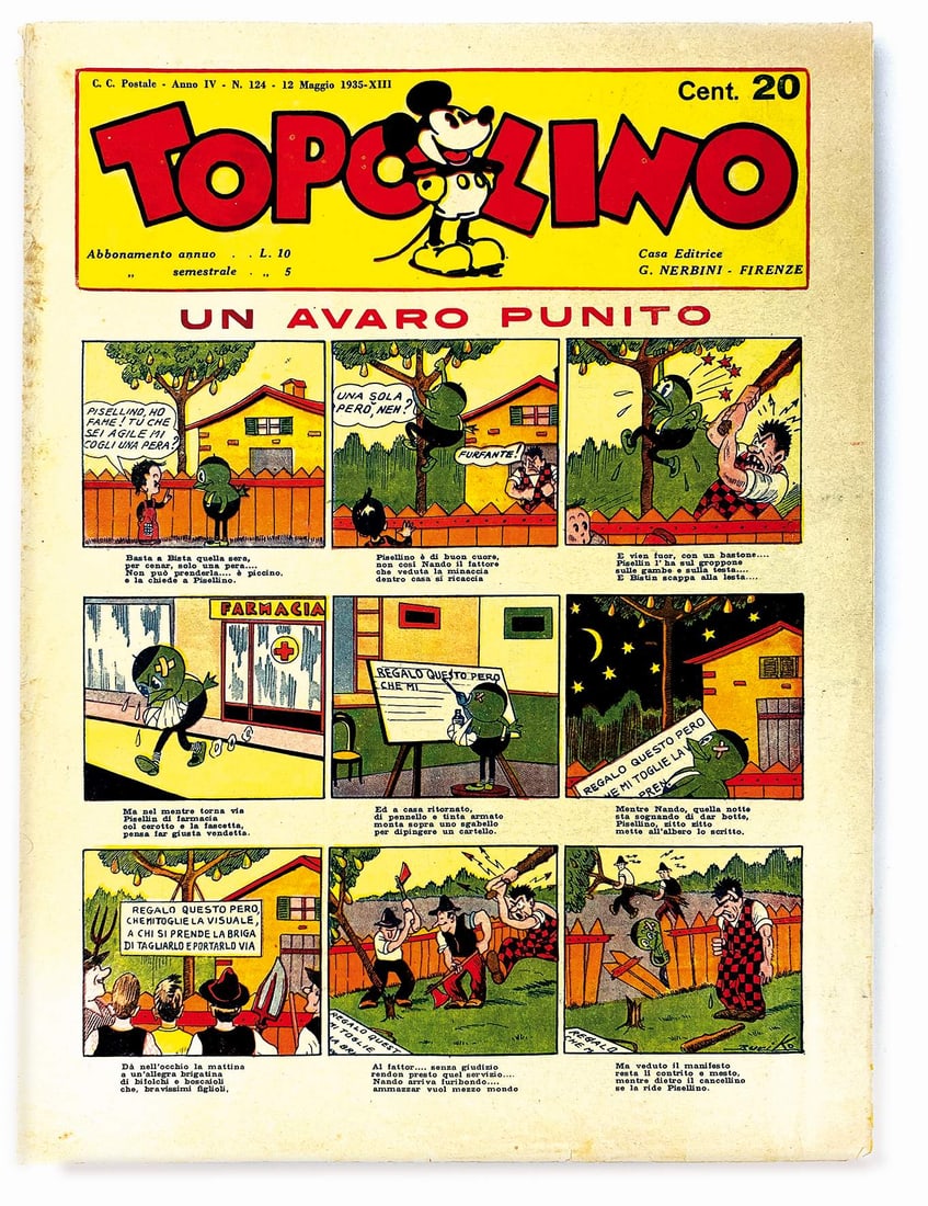 Topolino Giornale n. 124: Minimo strappetto margine superiore dorso, peraltro nuovo. ENG