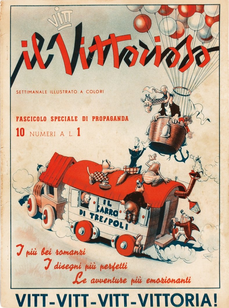 Il Vittorioso: Il Vittorioso Fascicolo speciale di propaganda. Copertina editoriale su disegni di Craveri cm 29,7x39,5, non datato ma fine anni ’30. Ospitava i numeri invenduti de “Il Vittorioso”. Ottimo stato