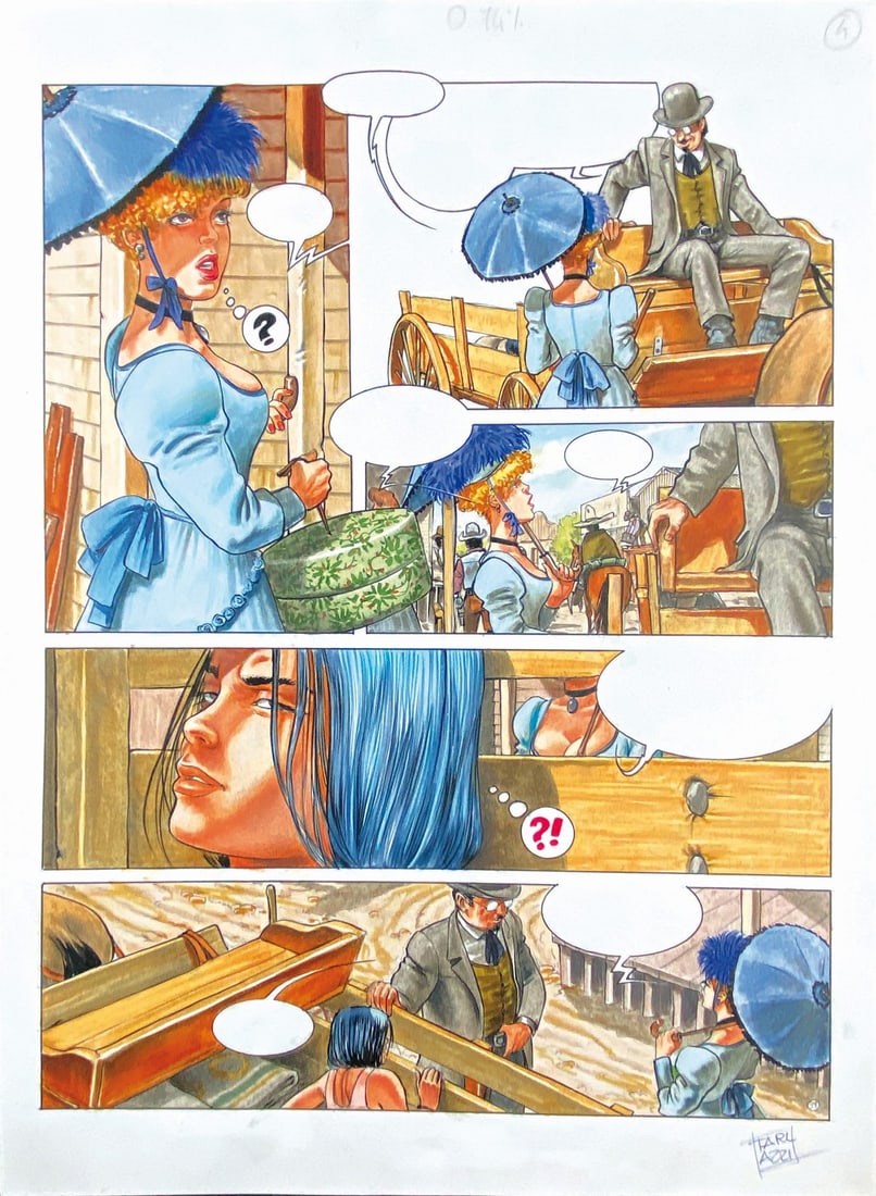 LUCA TARLAZZI - Nuvola Bianca: Tavola originale per 3ntini Editore. Tecnica mista su cartoncino, cm 42,5x30. Firmata. Eccellente stato. ENG Original art for 3ntini Editore. Mixed media on thin cardboard, cm 42,5x30. Signed. Excelle