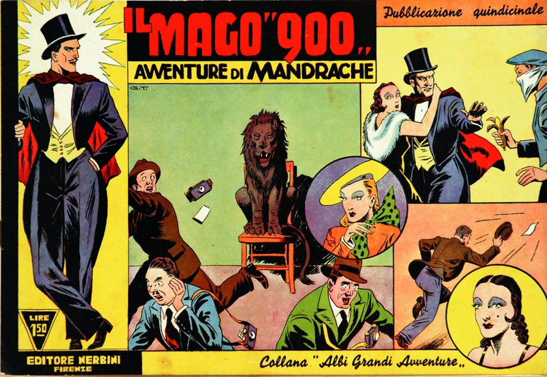 Avventure di Mandrache Il mago “’900”: ITA Avventure di Mandrache Il mago “’900” decimo episodio; 15 gennaio 1941. Cm 30,8x21, pp.20 in b/n. Copertina G. Toppi. Nuovissimo.