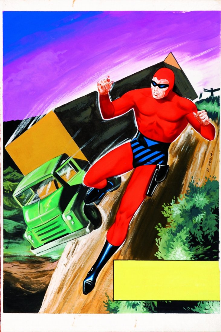 MARIO CARIA L’Uomo Mascherato: ENG Original cover art, tempera on cardboard. Signed. ITA MARIO CARIA L’Uomo Mascherato Classici dell’Avventura, Edizioni Fratelli Spada. Originale di copertina tempera su cartone cm 23x35 circa. 